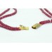 Red Ruby Natural Round Beads Stones NECKLACE 2 lines 151 Carats